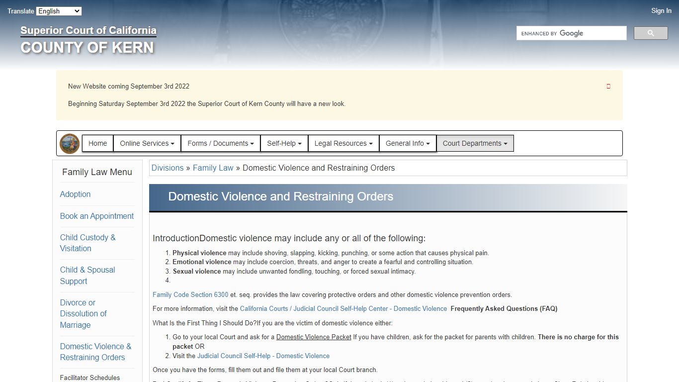 Domestic Violence and Restraining Orders - California